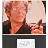 Actor, Michael Gothard signature piece featuring signed card and a 10x8 colour photograph. Gothard