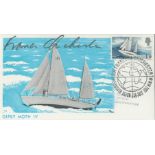 Francis Chichester Gipsy Moth IV signed FDI postcard. With postmark dated 24th July 1967, Plymouth
