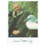 David Attenborough signed 6x4 colour photo. Sir David Frederick Attenborough is an English