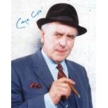 George Cole signed 10x8 colour photo pictured in his iconic role as Arthur Daley in Minder. Good