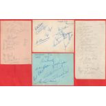 Football collection 4 vintage multi signed album pages includes Middlesbrough 1931 squad and the