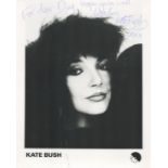 Kate Bush signed 10x8 black and white promo photo dedicated. Catherine Bush CBE (born 30 July