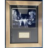 Robert Shaw 19x15 mounted and framed signature display includes signed album page mounted below a