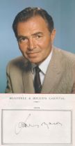 James Mason collection includes signed 8x6 white page, 7x5 signed black and white photo and two 10x8