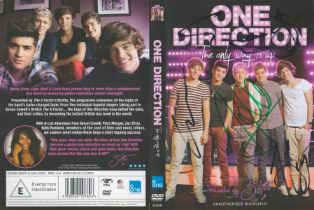 One Direction multisigned The Only Way is Up DVD sleeve includes 4 fantastic signatures. Good