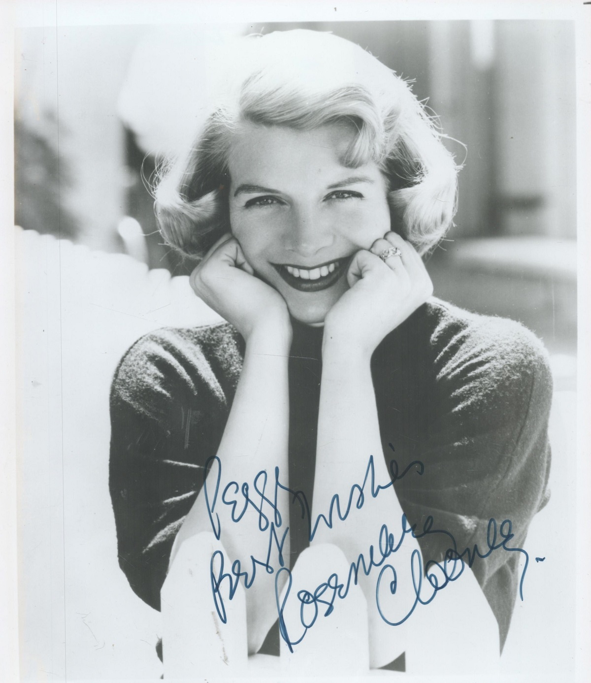 Rosemary Clooney signed 10x8 black and white photo. Rosemary Clooney (May 23, 1928 - June 29,