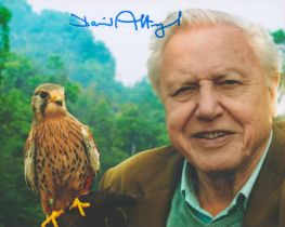 David Attenborough signed 10x8 colour photo. English broadcaster, biologist, natural historian and