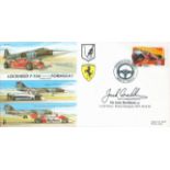 Sir Jack Brabham signed Lockheed F-104 twinned with Formula 1 commemorative FDC PM Centennial of