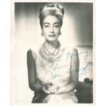 Joan Crawford signed 10x8 vintage black and white photo of the Hollywood film legend. Good condition