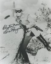 Clayton Moore signed Lone Ranger 10x8 black and white photo. Clayton Moore (born Jack Carlton Moore,