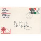 Ben Kingsley signed 1969 Gandhi FDC, Leicester CDS postmark. Good condition. All autographs come