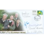 Last of the Summer Wine multiple signed Internetstamps 2010 official Birds FDC single stamp.