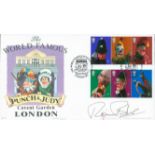 Ronnie Barker signed Internetstamps 2002 Punch and Judy official FDC. Good condition. All autographs