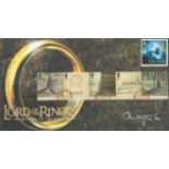 Christopher Lee signed 2004 Internetstamps Lord of the Rings Official FDC. Good condition. All