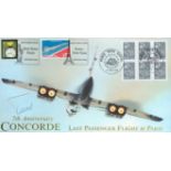 Concorde French test pilot Capt Jean Pinet signed Internetstamps 2008, 5th ann Last Flight to