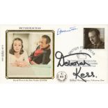 Deborah Kerr and Edward Fox signed 1985 Benham small silk FDC with Pink Panther movie