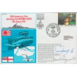 Rare Victoria Cross WW2 mini-Sub heroes signed cover. James Magennis VC and Ian Fraser VC signed