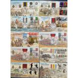 Collection of 10 LWF Code Medal Covers All Signed, Containing Postmarks and Stamps. LWF1 -LWF10.