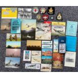 Great RAF Collection of Sew on RAF Badges, Spitfire Keyring, RAF Bookmarks, RAF Mission Reports,