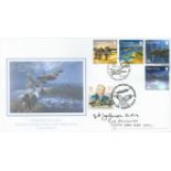 WW2. George Johnson DFM and Les Munro DSO QSO DFC Signed Double Dated Mohne Dam Dambusters FDC
