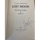 Apollo 13 Astronaut James Lovell signed book Lost Moon