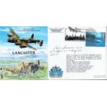 WW2 RAF Sqn Ldr Ken Brown CGM Signed Lancaster Flown FDC. Flown in a Lancaster B1, PA 474 of the