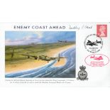 WW2 Flt Lt Dambuster Dudley P Heal Signed 'Enemy Coast Ahead' FDC, With Postmarks and Stamps.