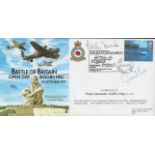 RAF WW2 Billy Drake and David Cox signed 'Battle of Britain open day and memorial' FDC. Biggin