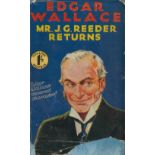 Edgar Wallace Mr J G Reeder Returns torn with complete Dust Jacket, Wrapper Hardback 1st Edition (