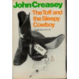 John Creasy The Toff and the Sleepy Cowboy 1st Edition 1974 with an insert for the film 'Hammer