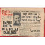 Daily Mirror -Tuesday July 19th 1949. Front page story of the Trial of the Acid Bath Murdered,