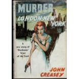 John Creasy Murder, London - New York with complete Dust Jacket, Wrapper Hardback 1st Edition 1958