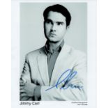 Jimmy Carr signed 10x8 black and white photo. Good condition. All autographs come with a Certificate