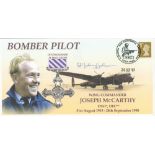 Dambuster 617 Squadron Sq Ldr George Johnny Johnson signed W C Joseph McCarthy Bomber Pilot