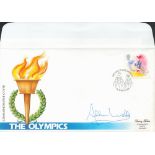 Alan Well signed The Olympics commemorative cover. 22 3 1988 Wembley FDI postmark. Good condition.