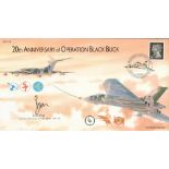 Lord Pym Signed 20th Anniversary of Operation Black Buck Flown First Day Cover. 20p British Stamp