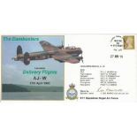 Dambuster World War II Sq Ldr Les Munro signed The Dambusters Lancaster Delivery Flights AJ W 27th