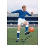 Football Autograph TONY KAY 12 x 8 photo Col, depicting the Everton left-half demonstrating his