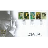 Winston Churchill (Son of WW2 Leader Churchill) Signed Internet Stamps, National Portrait Gallery