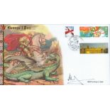 HRH Duke of Kent Signed St Georges Day Internet Stamps First Day Cover. 44 of 325 Covers Issued. 3