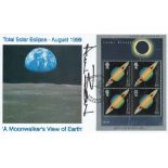 Astronaut Alan Bean Apollo Moonwalker signed 1999 Eclipse FDC with apollo 8 Earthrise image. Good