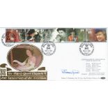 Wg Cdr N Beresford Signed HM Queen Elizabeth II 40th Anniv of the Accession Benhams Silk Cachet FDC.