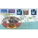 Dame Vera Lynn signed 60th anniversary of VE Day FDC. Double postmarked 8 5 05 Dover and 5 7 05