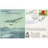 WW2 Dambusters Tom Bennett, Terry Kearns and Chan Chandler Personally Signed RAF B30 Avro