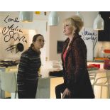 Ab Fab Actors, Joanna Lumley and Julia Sawalha signed 10x8 colour photograph pictured during their