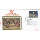 Clangers Peter Firmin and Oliver Postgate signed 1996 childrens TV Benham small silk FDC. Good