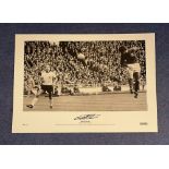 Geoff Hurst signed 16 x 23 black and white limited edition print. 1966 World Cup Final Geoff Hurst
