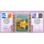 Sir David Steel Signed Scotland- 1st Pictorial Issued Benhams Silk Cachet First Day Cover. 57 of