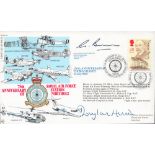 RAF Grp Cpt G Bunn MBE and Rt Hon Douglas Hurd MP Signed 150th anniversary of Thomas Hardy FDC. 16