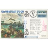 WW2 Colonel Pat Porteous VC signed 40th Anniversary of D-Day Flown First Day Cover. Flown in